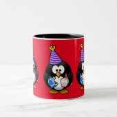 ペンギンカスタム誕生日 ツートーンマグカップ (中央)