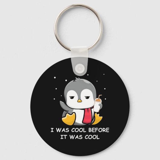 ペンギンカッコいいの前だっカッコいいた キーホルダー (正面)