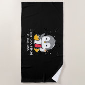 ペンギンカッコいいの前だっカッコいいた ビーチタオル (正面)