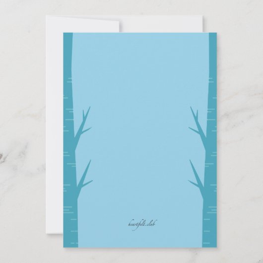 ペンギンカップルのシャワー招待状 招待状 (裏面)