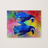 "ペンギンカップル"のパズル ジグソーパズル (横)