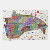 ペンギンカラフルとベビーのヒックのキッチンタオル キッチンタオル (横)