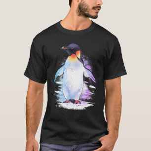 ペンギンカラフルアニマルプリントアートペンギン Tシャツ