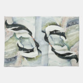 ペンギンキスをするフレンドシップキッチンティータオル キッチンタオル (横)