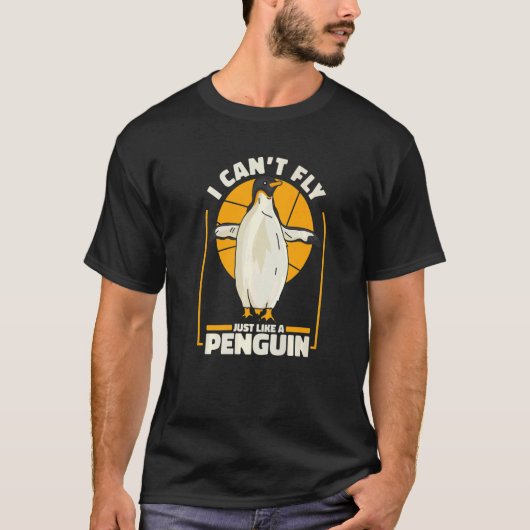 ペンギンキングペンギン動物フライ Tシャツ (正面)