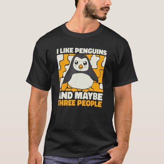 ペンギンキングペンギン動物 Tシャツ (正面)