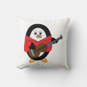 ペンギンギターキュートミュージシャン クッション (正面)