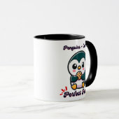 ペンギンクッキーかわいい漫画のキャラクターのスナック マグカップ (正面右)