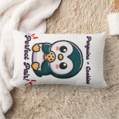 ペンギンクッキーかわいい漫画のキャラクターのスナック ランバークッション (ブランケット)