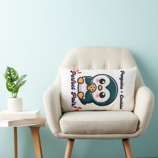 ペンギンクッキーかわいい漫画のキャラクターのスナック ランバークッション (椅子)