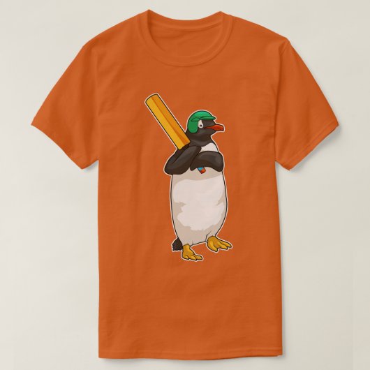 ペンギンクリケットクリケットこうもり Tシャツ (デザイン正面)