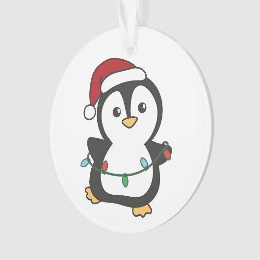ペンギンクリスマスウィンターアニマルズホリデーペンギン オーナメント (正面)