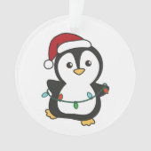 ペンギンクリスマスウィンターアニマルズホリデーペンギン オーナメント (正面)