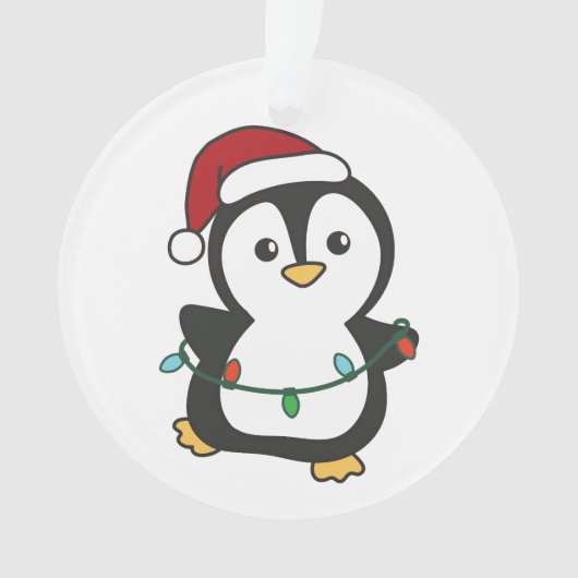 ペンギンクリスマスウィンターアニマルズホリデーペンギン オーナメント (正面)