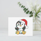 ペンギンクリスマスウィンターアニマルズホリデーペンギン シーズンポストカード (スタンド正面)