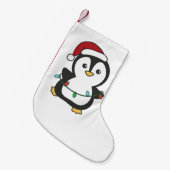 ペンギンクリスマスウィンターアニマルズホリデーペンギン スモールクリスマスストッキング (正面 (吊り時))