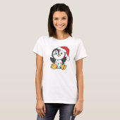ペンギンクリスマスウィンターアニマルズホリデーペンギン Tシャツ (正面フル)