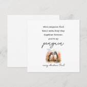 ペンギンクリスマスカードの夫の妻 シーズンカード (正面/裏面)