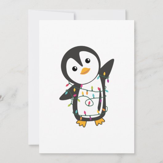 ペンギンクリスマススノーウィンターアニマルズペンギンズアドゥ シーズンカード (正面)