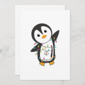 ペンギンクリスマススノーウィンターアニマルズペンギンズアドゥ シーズンカード (正面/裏面)