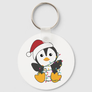ペンギンクリスマススノーウィンターアニマルズペンギン鍵 キーホルダー