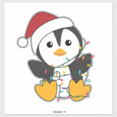 ペンギンクリスマススノーウィンターアニマルペンギン シール (シート)