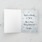 ペンギンクリスマスツリーおもしろいホリデーマンガ シーズンカード (内部)