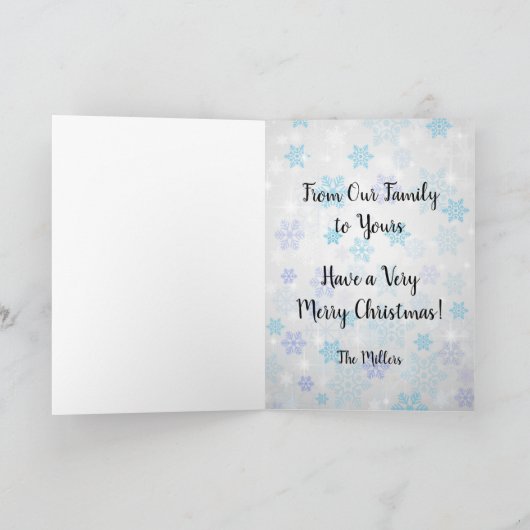 ペンギンクリスマスツリーおもしろいホリデーマンガ シーズンカード (内部)