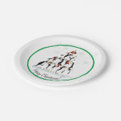 ペンギンクリスマスツリーおもしろいホリデーマンガ ペーパープレート (アングル)