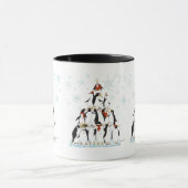 ペンギンクリスマスツリーおもしろいホリデーマンガ マグカップ (中央)