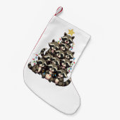 ペンギンクリスマスツリーメリークリスマスクリスマス スモールクリスマスストッキング (正面 (吊り時))