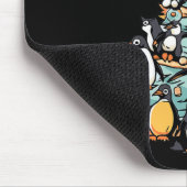 ペンギンクリスマスデイアイスバードアニマルサンタクロース マウスパッド (コーナー)