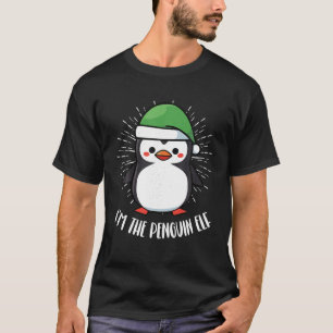 ペンギンクリスマスデイアイスバードアニマルサンタクロース Tシャツ