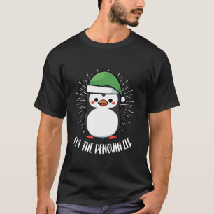 ペンギンクリスマスデイアイスバードアニマルサンタクロース Tシャツ