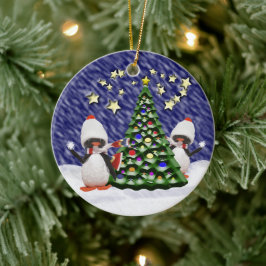 ペンギンクリスマスパラダイス セラミックオーナメント