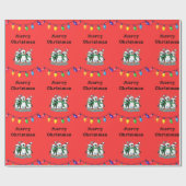 ペンギンクリスマスラッピング紙 ラッピングペーパー (フラット)