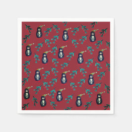 ペンギンクリスマス スタンダードカクテルナプキン