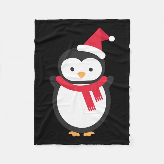 ペンギンクリスマス フリースブランケット (正面)