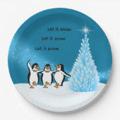 ペンギンクリスマス ペーパープレート (正面)