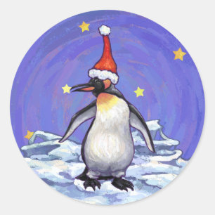 ペンギンクリスマス ラウンドシール