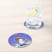 ペンギンクリスマス ラウンドペーパーコースター (インサイチュ)