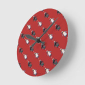 ペンギンクリスマス ラウンド壁時計 (傾斜)