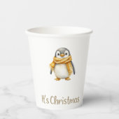 ペンギンクリスマス 紙コップ (正面)