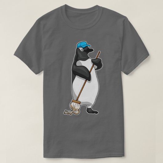 ペンギンクリーナーモップ Tシャツ (デザイン正面)