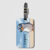 ペンギンクールデザイン子供へパーソナライズされた ラゲッジタグ (正面縦)