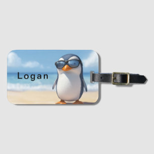 ペンギンクールデザイン子供へパーソナライズされた ラゲッジタグ