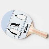 ペンギンクールバパーソナライズされたードブルーテーブルテニス 卓球ラケット (横)