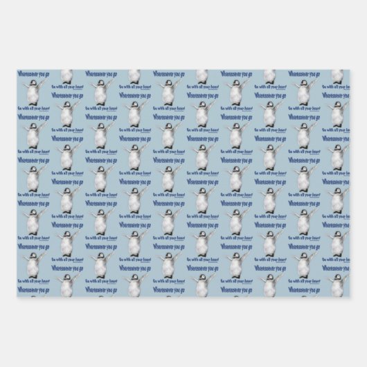 ペンギンコ感動的シウス引用文 ラッピングペーパーシート (正面)