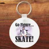 ペンギンゴー姿スケート キーホルダー (正面)