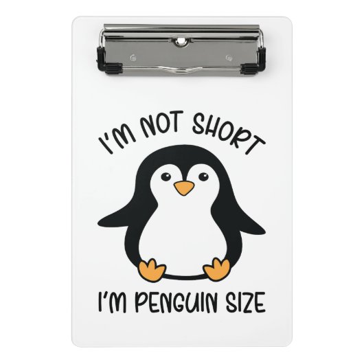 ペンギンサイズの私、背の低い女の子の日 ミニクリップボード (正面)